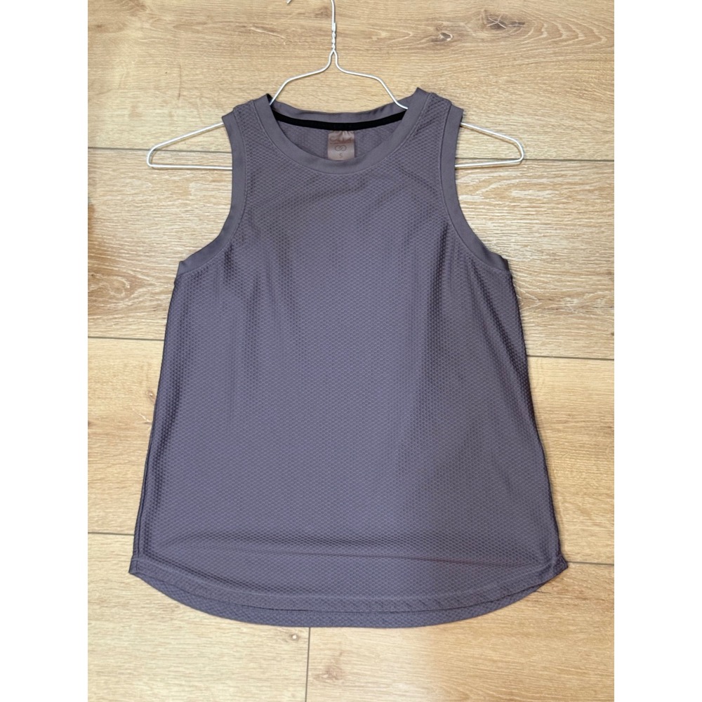 CALIA by Carrie Underwood Charcoal Gray Mesh Tank Top